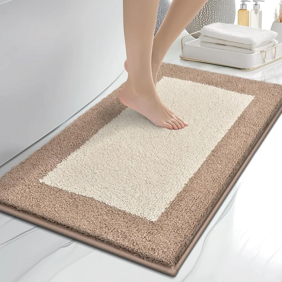 

Bathroom Rugs 20 x 30 NonSlip Extra Soft Absorbent Bath Rugs Machine Washable Quick Dry Bath Mats for Bathroom Floor Shower Bat