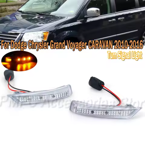 PMFC Rearview Mirror Turn Signal Light Side Singal For Dodge Chrysler Grand Voyager CARAVAN 2010-2016 68052079AC 68052078AC