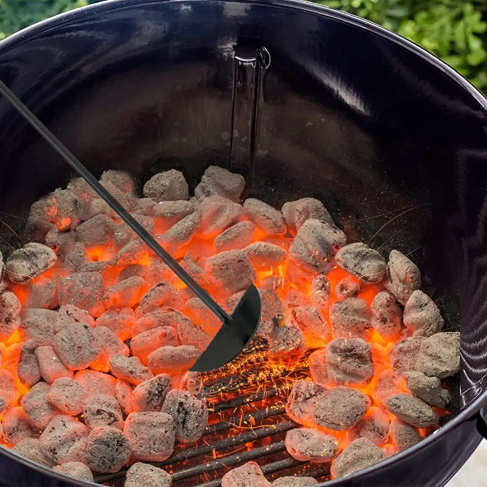 Ash Scraper Rake D-type Chimney Ash Rakes Fireplace Charcoal Scoop Cleaning Tools for BBQ Wood Burner Barbecue