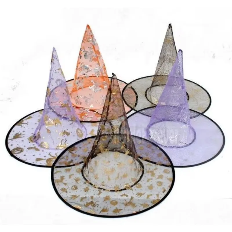 

100pcs Halloween Wizard Witch Hats Costume Party Masquerade Bar Decorating