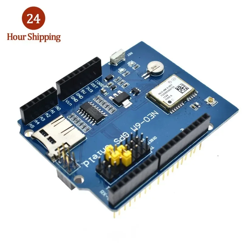 NEO-6M GPS Logger Shield Expansion Board Module Shield SPI UART w/ SD Card Slot for Arduino UNO R3 ONE