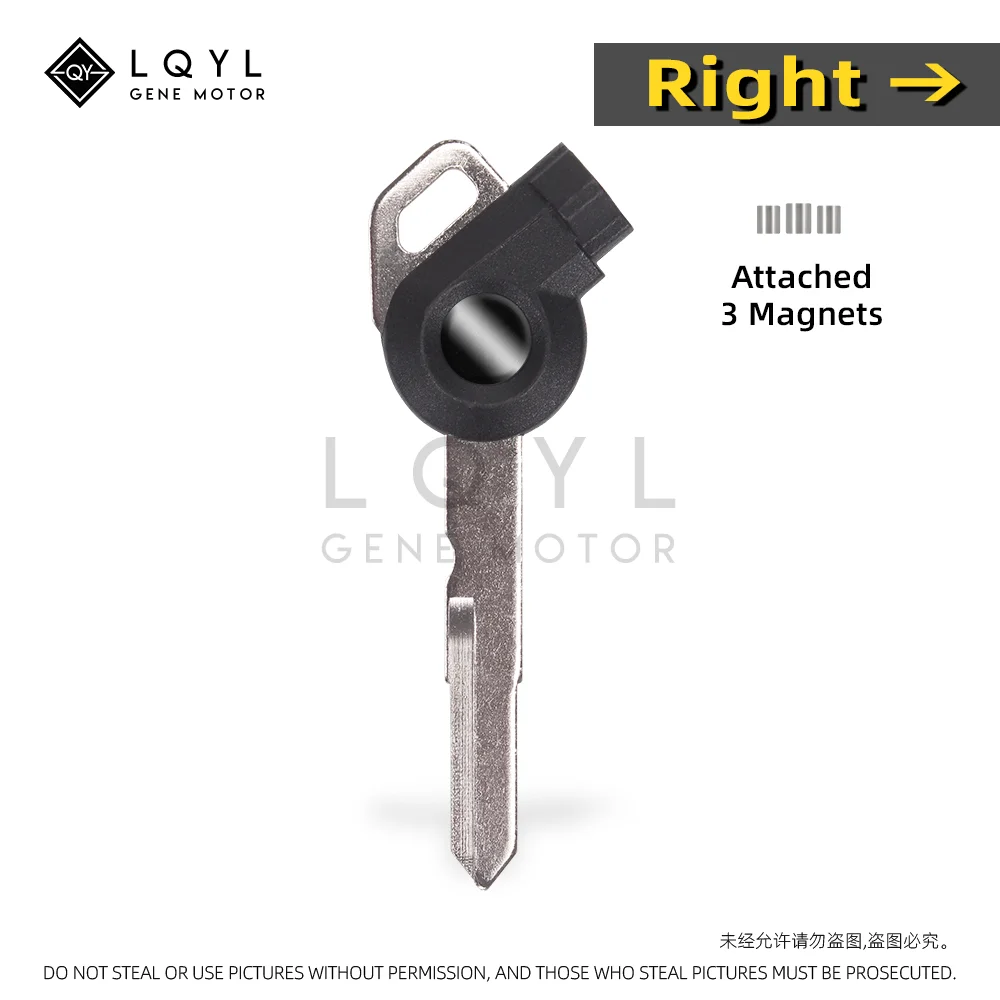 LQYL Blank Key Motorcycle Left Right Groove Magnetic Keys For YAMAHA NMAX155 Jinzhan 125 Aurora Third Generation Lh125T-C