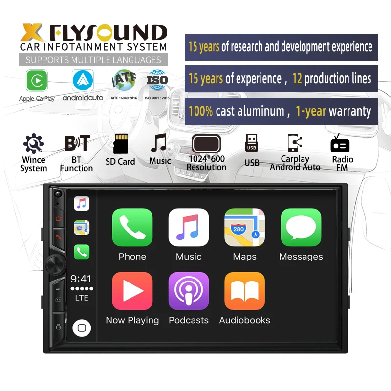 

7-Inch Dual-Din Wince GM Car Radio Touchscreen, Automotive Video, GPS Navigation, Media Player, Car Electronics