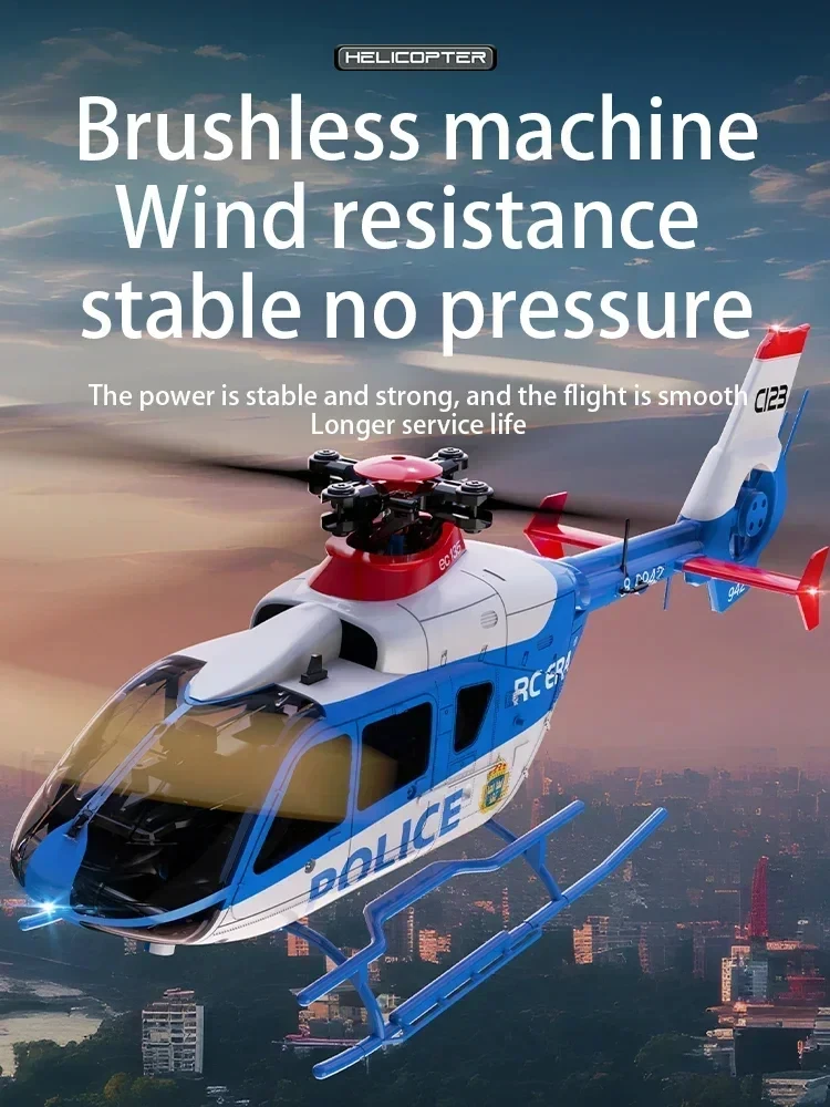 Modèle d'hélicoptère RC Ec135, maintien d'altitude, télécommande 2.4GHz, gyroscope 6 axes pour intérieur et extérieur, cadeau pour enfant, nouveauté, 1:36