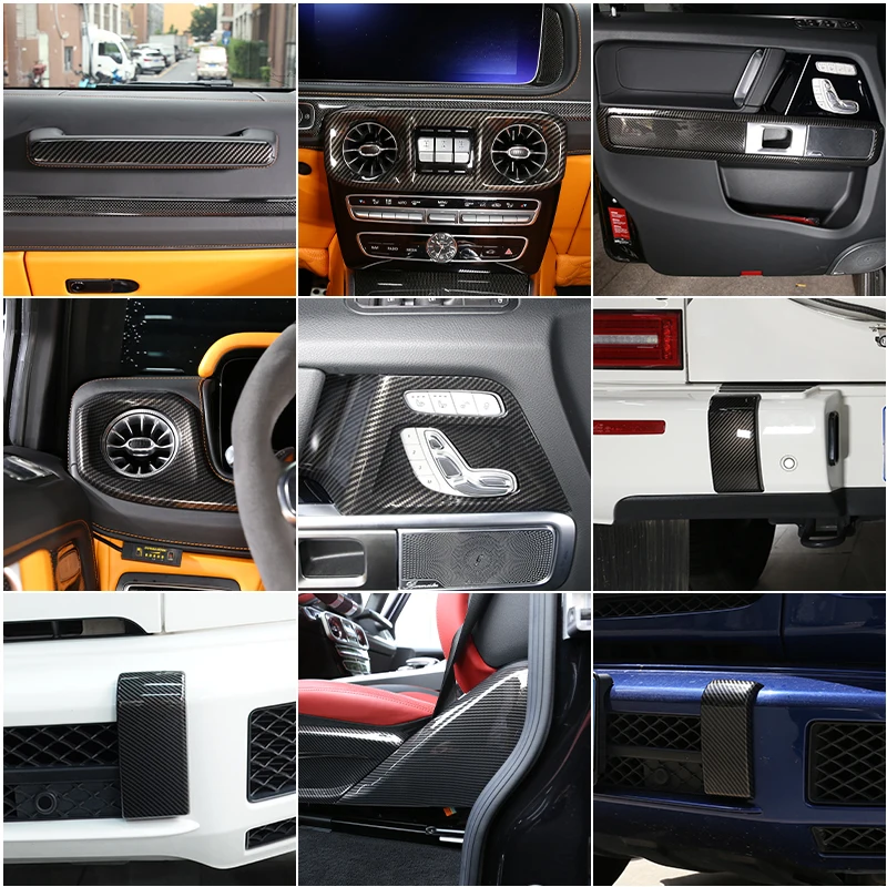 Kit Interior de fibra de carbono ABS para mercedes-benz clase G W464 2019-2022, Panel de cambio de marchas de consola, pegatinas embellecedoras