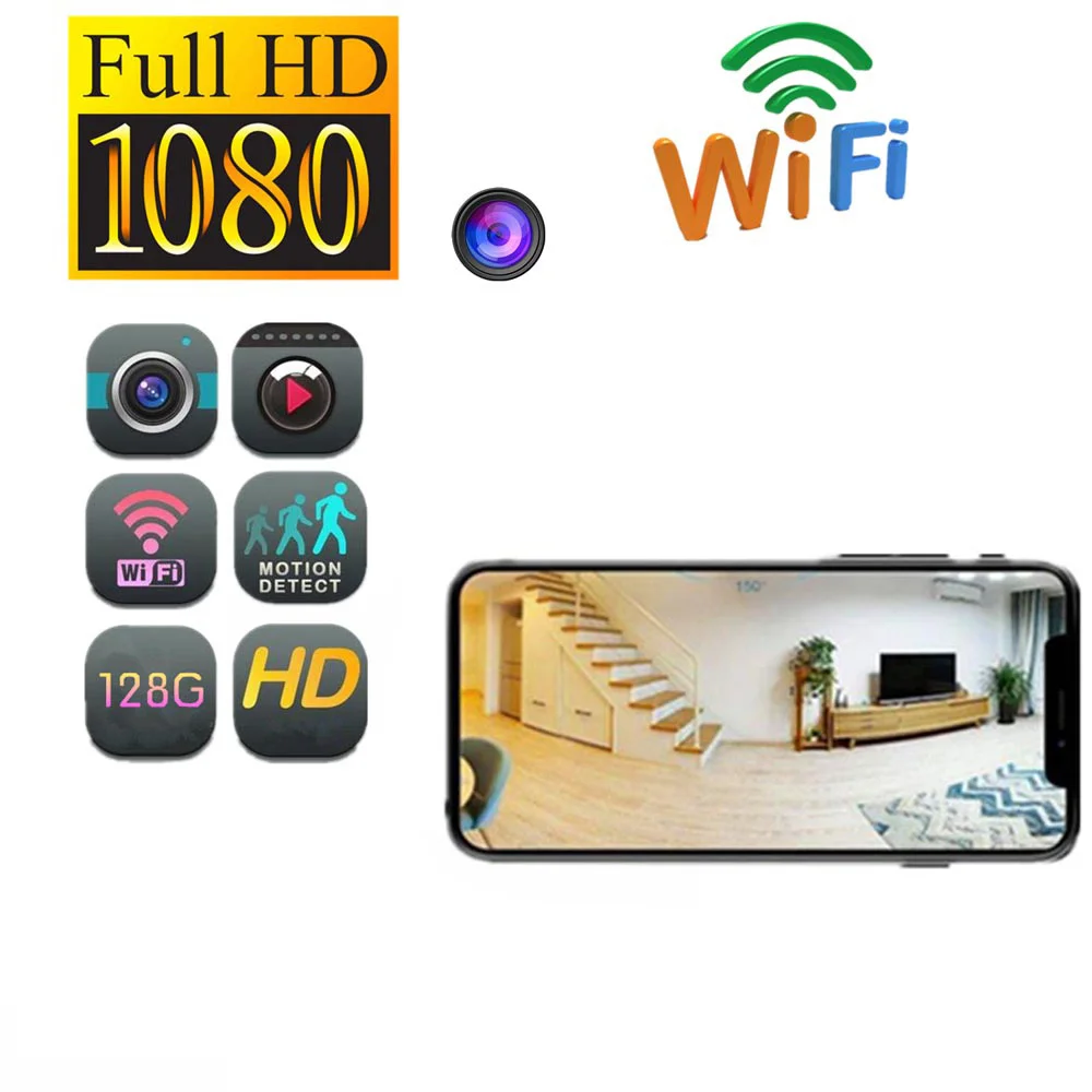 Mini 1080P Full HD WIFI Camera US EU Plug Wireless Mini Camcorder Smart Home Security Protection