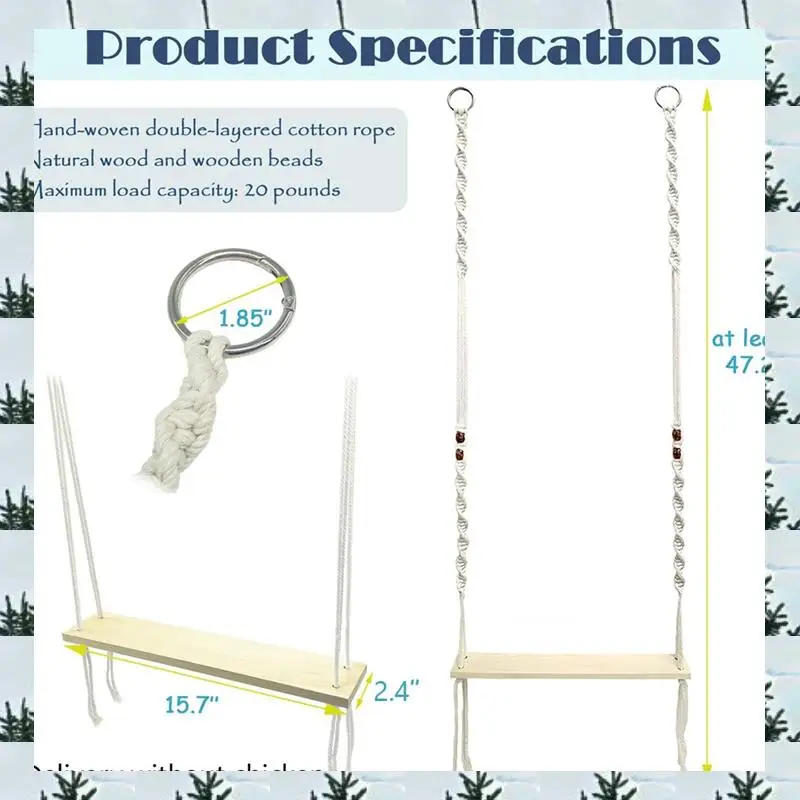 

Chicken Swing Toy For Large Chicken Coop, Chicken Enrichment Toy For Hens And Roosters, Wooden Chicken Coop Accessories