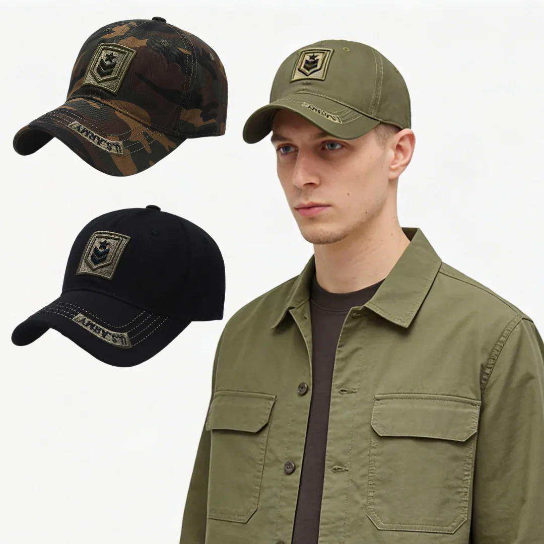 Gorra de béisbol unisex de estilo simple y ajustable, tela ligera sin elasticidad, patrón bordado para uso casual al aire libre