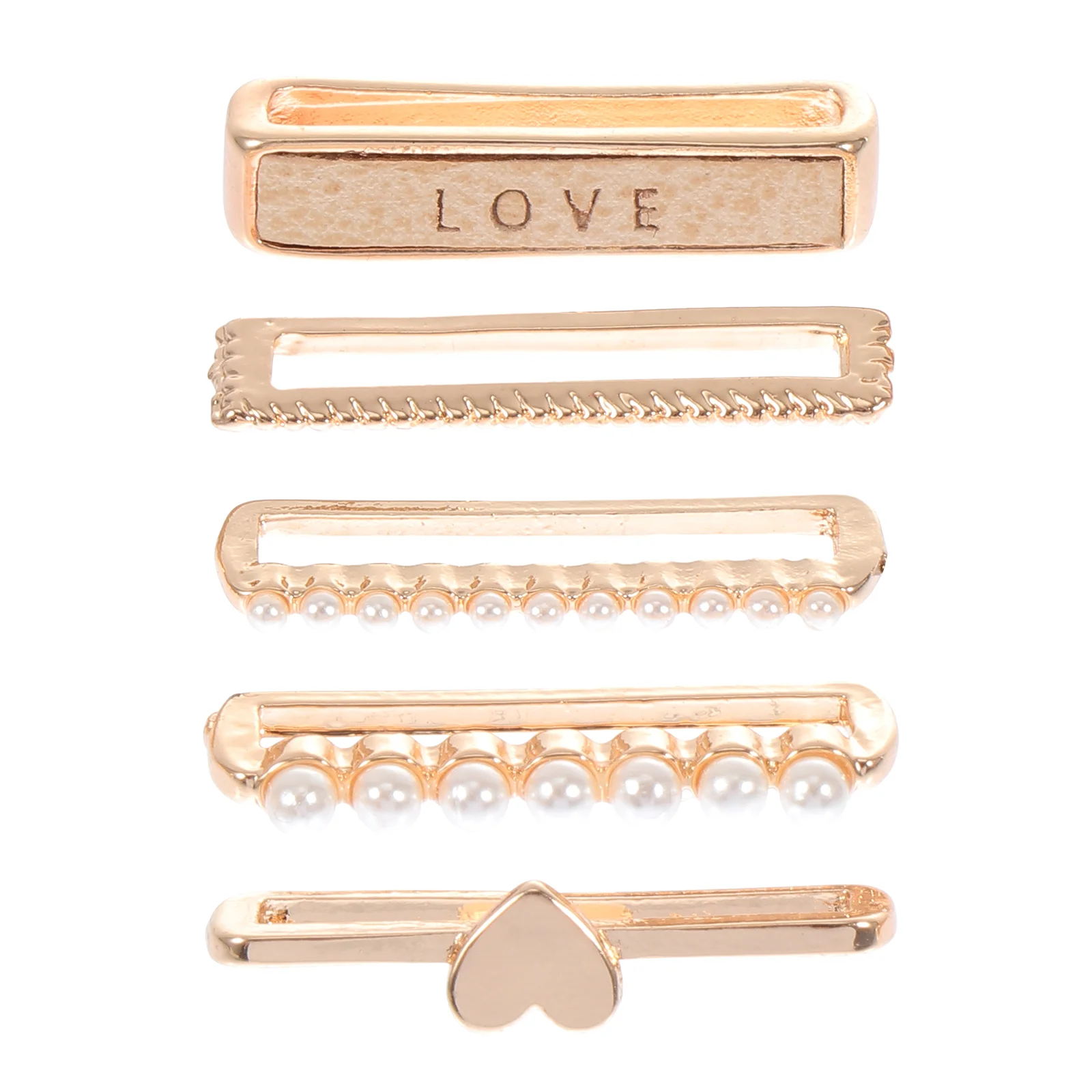 

5 Pcs Watch Strap Band Ornaments Charm for Wristband Jewelry Decorations Decorative Loops Ring Zinc Alloy Supplies Rings