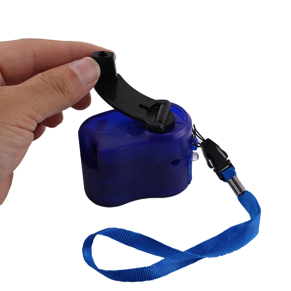 Hand Crank Phone Charger 180mm Rope Length 300MA-600MA 58*46*31mm ABS Material + Components Durable And Practical