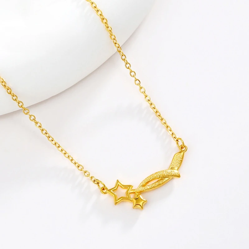 

Alloy 24K gold-plated necklace star female niche classic simple Japanese and Korean fashion temperament clavicle chain