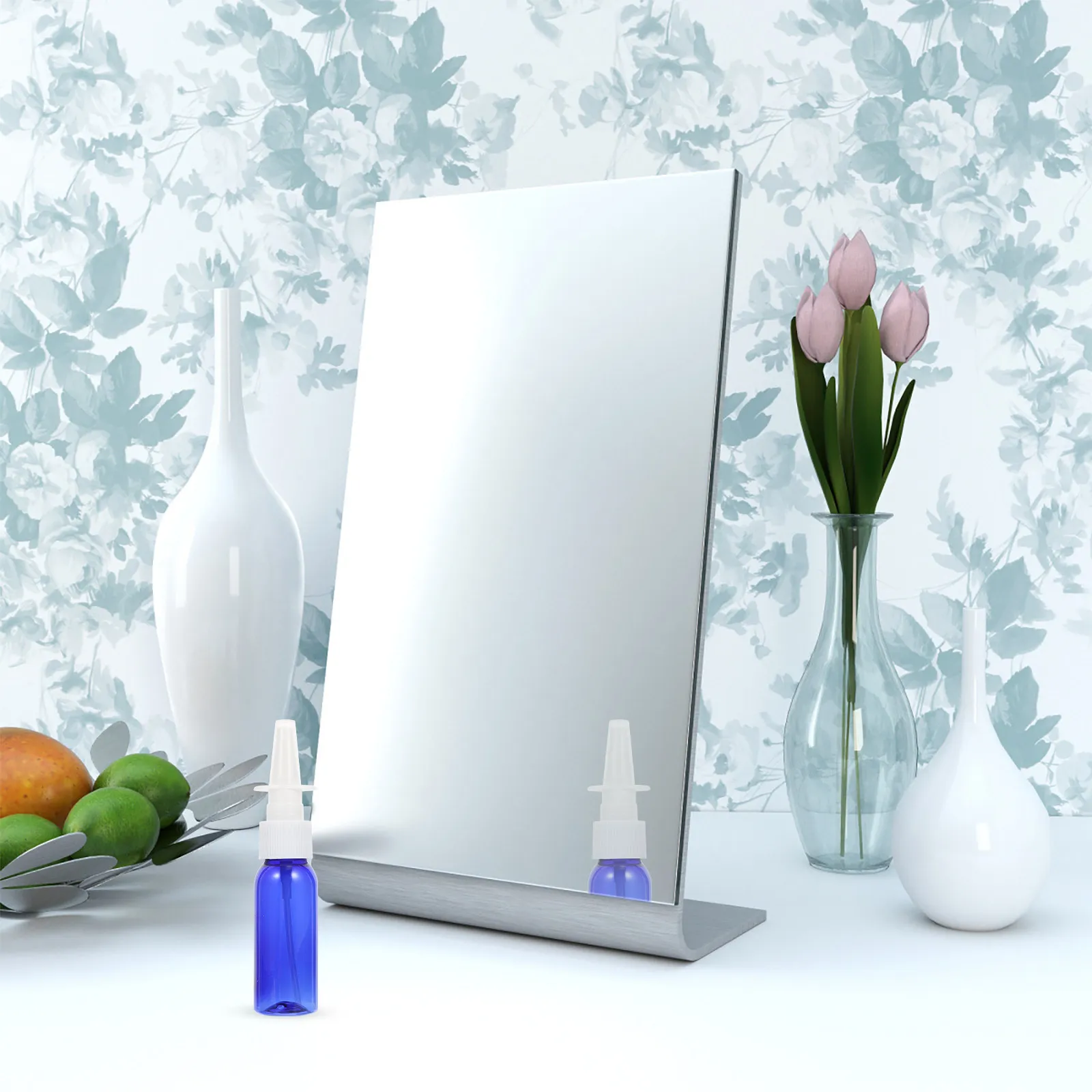 

8Pcs Nasal Spray Bottles Blue Thick Glass Spray Containers for Travel Liquid Perfume Toner Dispensing Portable Refillable Mist