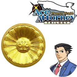 Game Ace Attorney Cosplay Phoenix Wright Athena Cykes Badge Cartoon Alloy Legal Brooch Pin Clothes Backpack Decoration