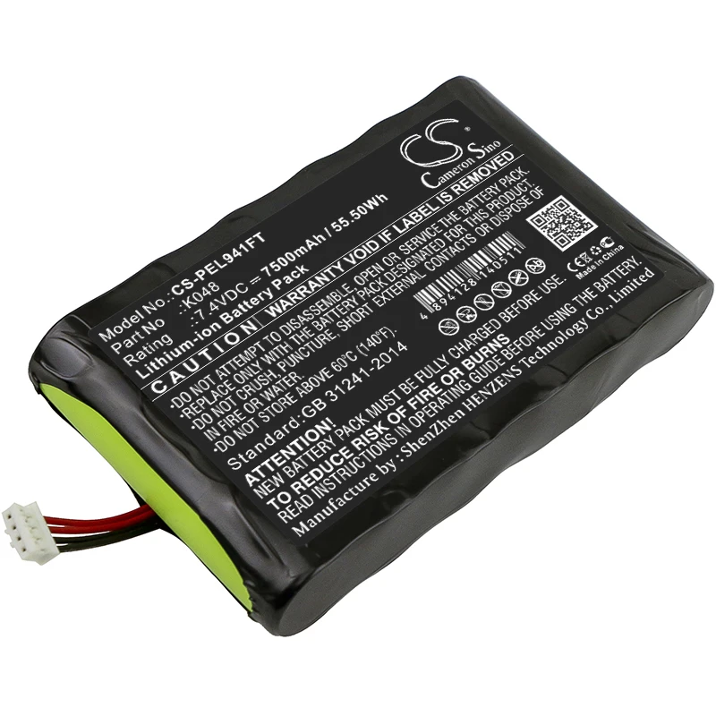 CS Flashlight Battery for Pelican 9410 9410L 9413-301-001 K048 7500mAh/55.50Wh Li-ion 7.40V