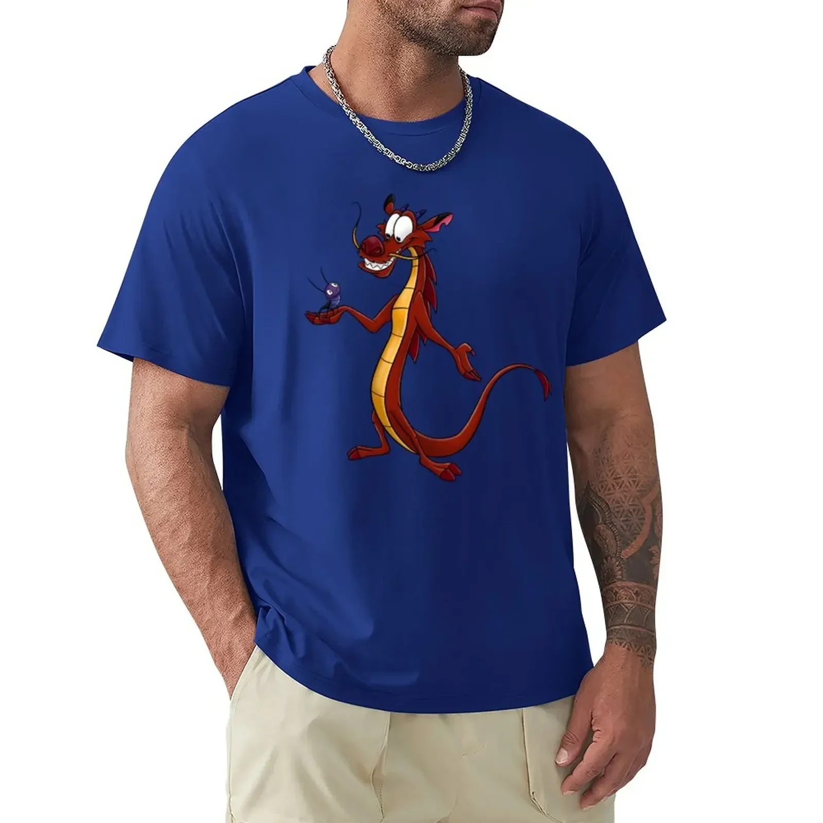 Mushu and Cricket T-Shirt customs sports fans black t-shirts for men vintage clothes summer clothes Blouse Men's clothing