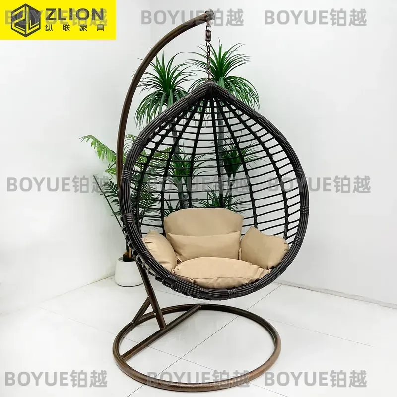 Hanging Egg Chair Outdoor Swing Seat Wicker Rattan Nest for Patio Balcony Garden Terrace Resort Hotel Furniture Relaxing