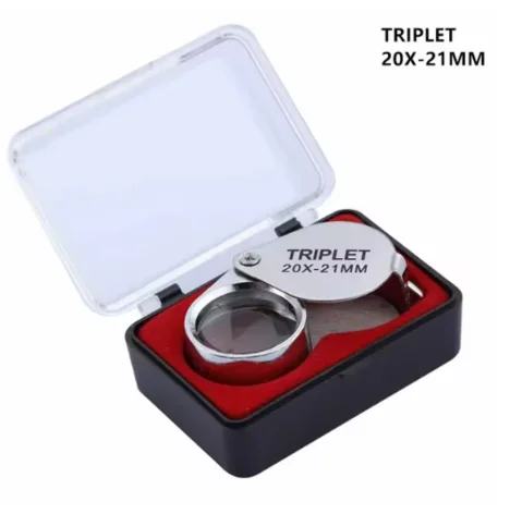 10-30X Pocket Loupe Magnifier Foldable Diamond Triplet Jewelers Eye Glass Tool - Jewelry Reading Magnifying Glass
