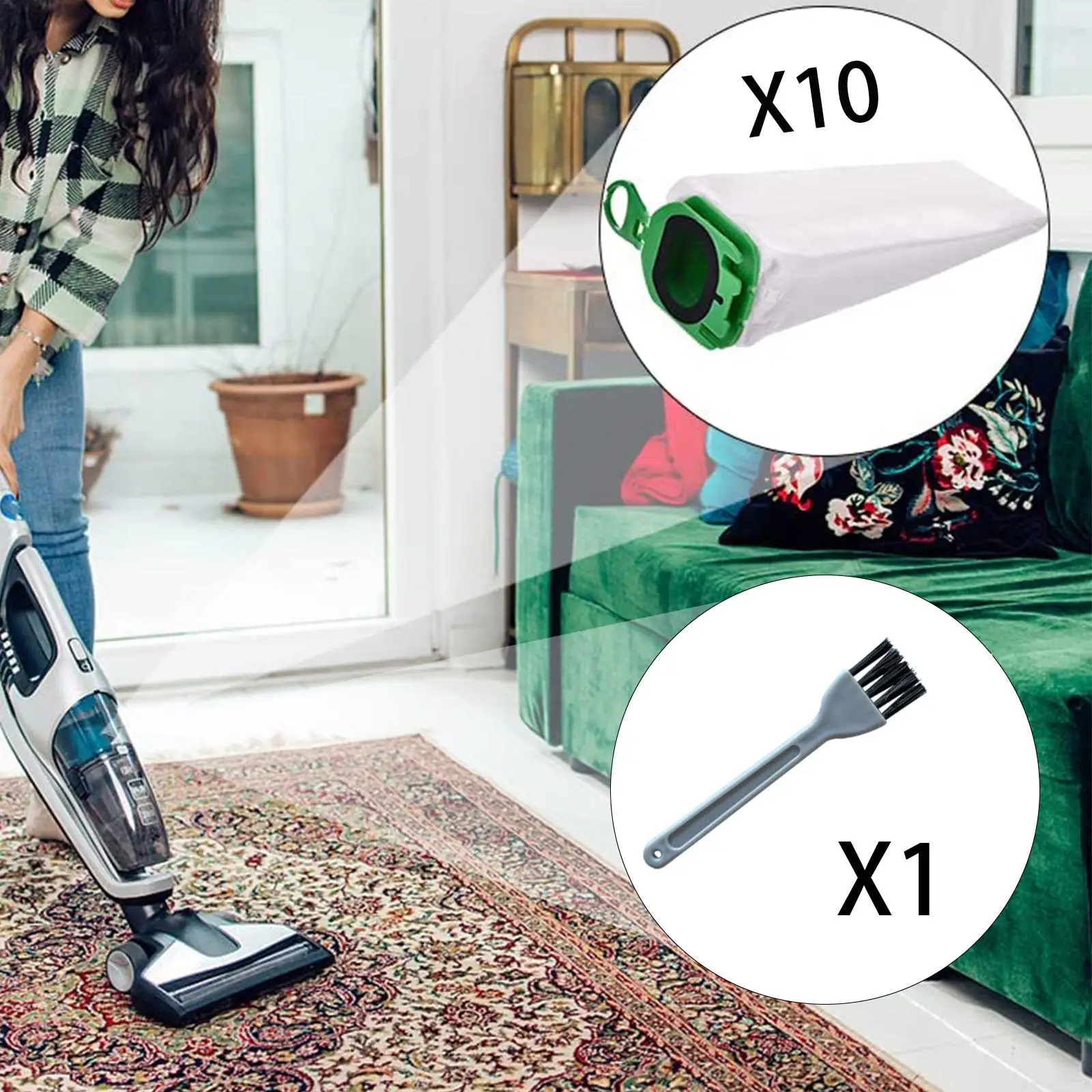 10 шт. мешки для ручного пылесоса из нетканого материала многоразовые вакуумные мешки для ручного пылесоса VK135 Accs