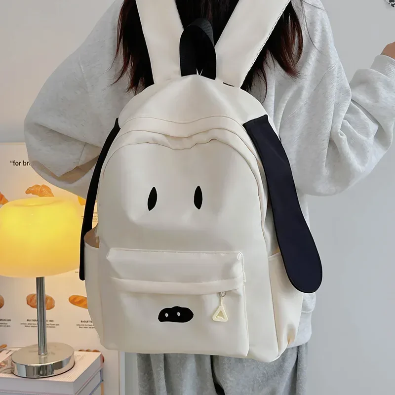 

Snoopy Cute Cartoon Schoolbag Large Capacity Girls Campus Backpack Student Storage Bag Handbag