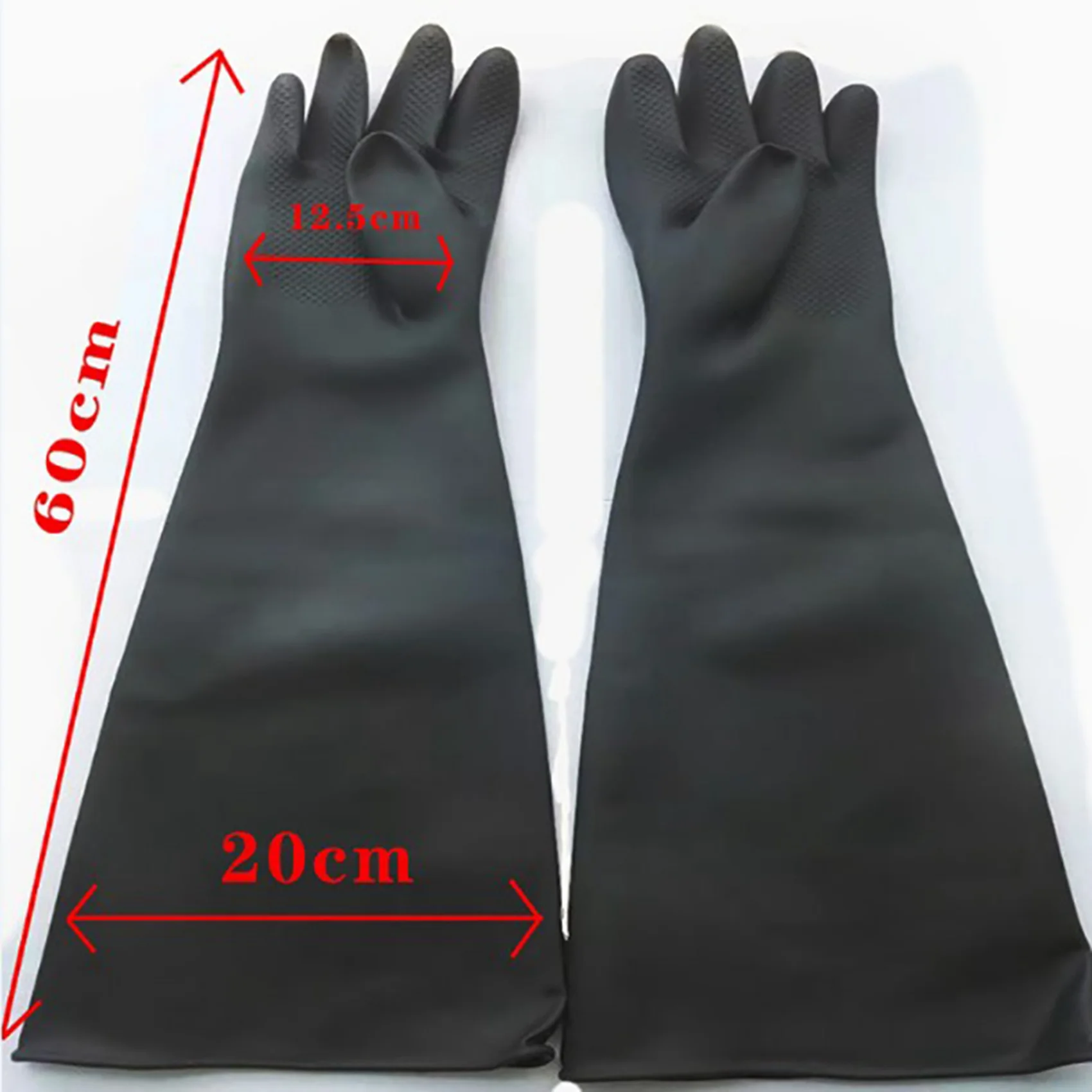3X Sand Blasting Gloves For Sandblast Cabinet Gloves 60X20cm-Y41A