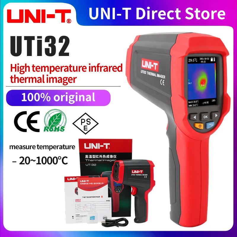 

UNI-T Thermal Imager UTI32 High Temperature Thermal Imaging Camera Thermographic Camera Floor Heating Pipe Testing -20-1000