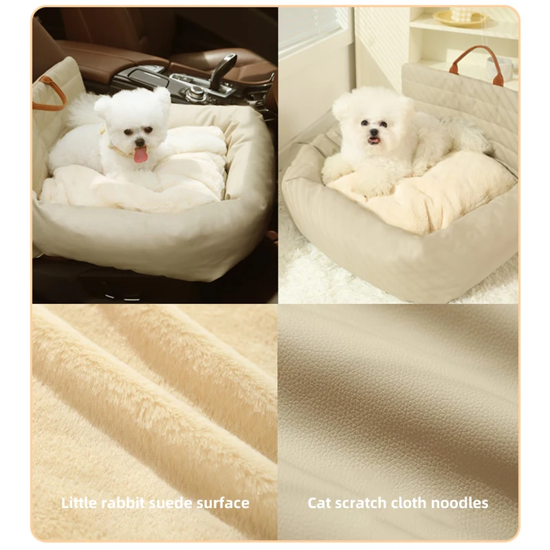 Car Dog Bed Cat Nest Four Seasons Universal Safety Seat Travel Dog Bed Small Dog Teddy Pet Car Mat