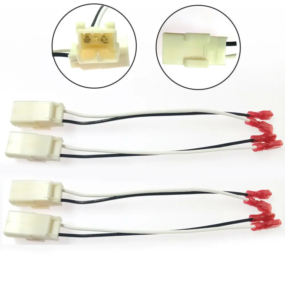 #596I 72-6514 Car Speaker Connector Harness Adapter (black & white)