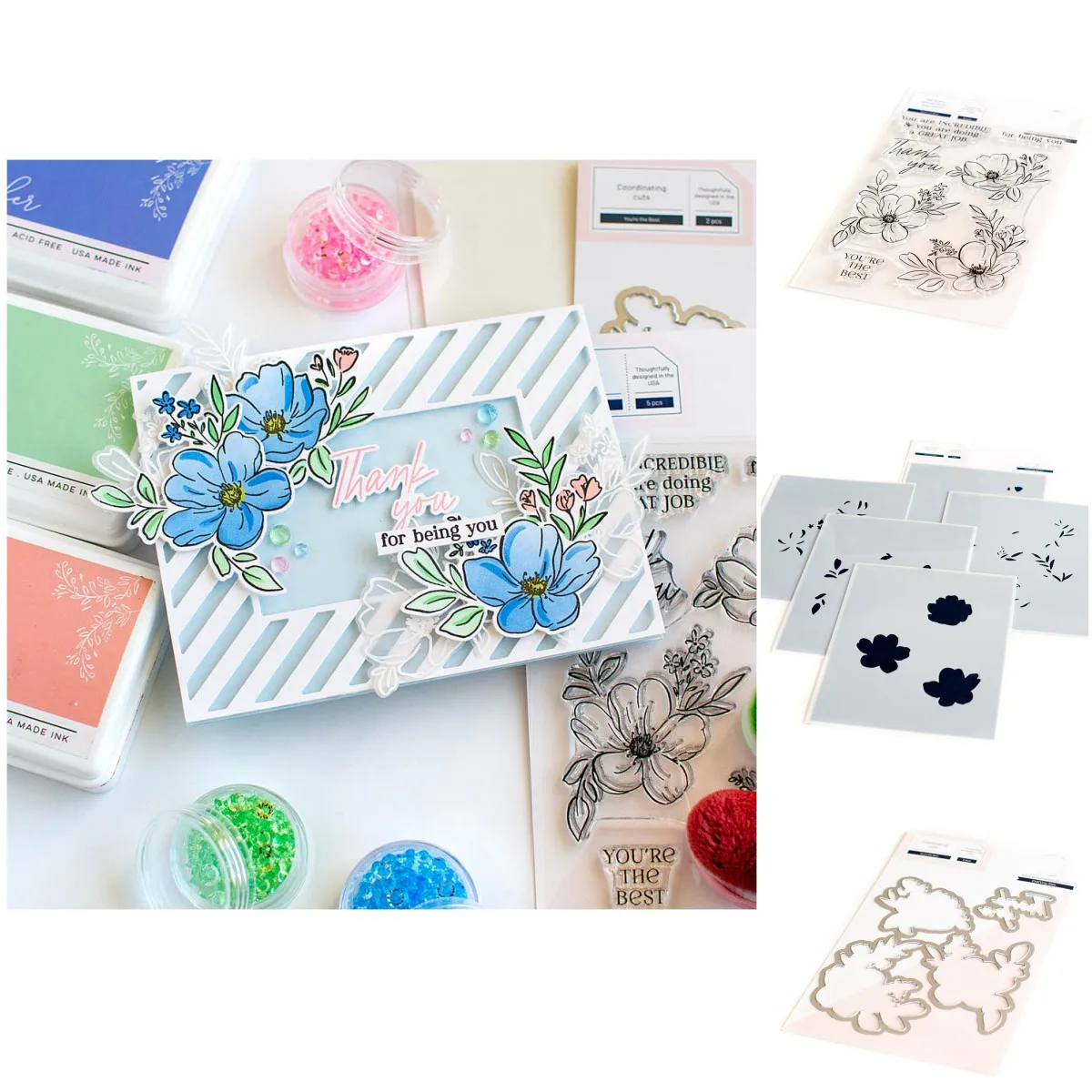 

2023 New Best Flowers Clear Stamps Metal Cutting Dies Layering Stencil DIY Scrapbooking Paper Greeting Cards Handmade Album