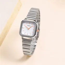 Fashion Square dial steel quartz women wrist watch