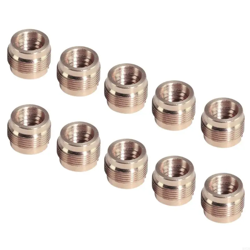H37B 10pcs 5/8 ถึง 3/8 อะแดปเตอร์สกรูน็อตเกลียวสำหรับไมโครโฟนไมโครโฟนยืนตัวยึดคลิปไมโครโฟนปรับได้