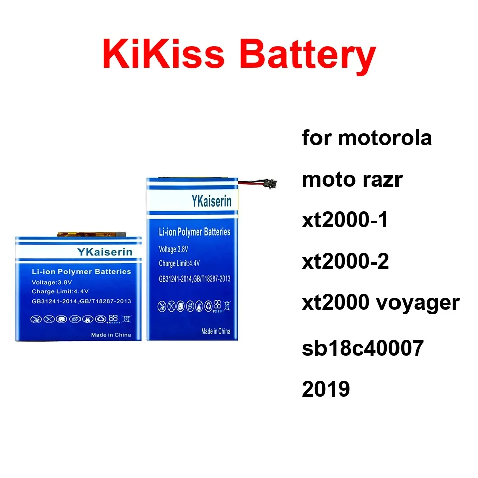 

Mobile Phone Battery For Motorola Moto Razr XT2000-1 XT2000-2 XT2000 Voyager Sb18c40007 2019 1600-1650Mah KV40 KV30 KV30+KV40