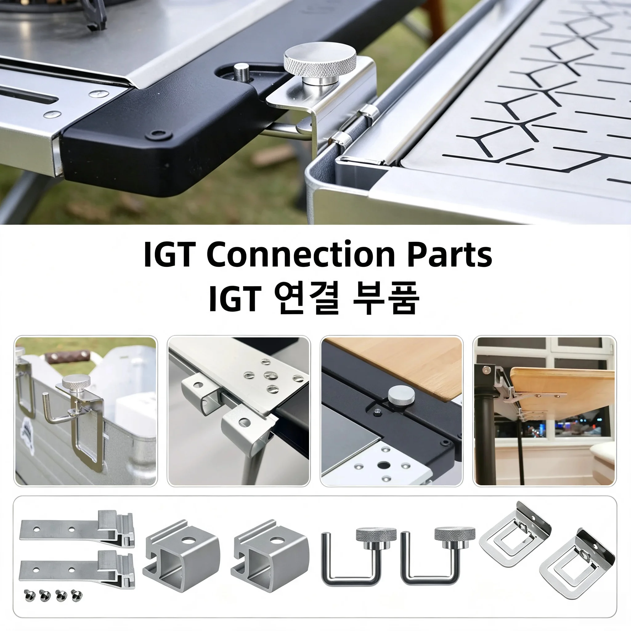Outdoor Camping Kitchen Table - Acessórios para Mesa de Camping IGT,