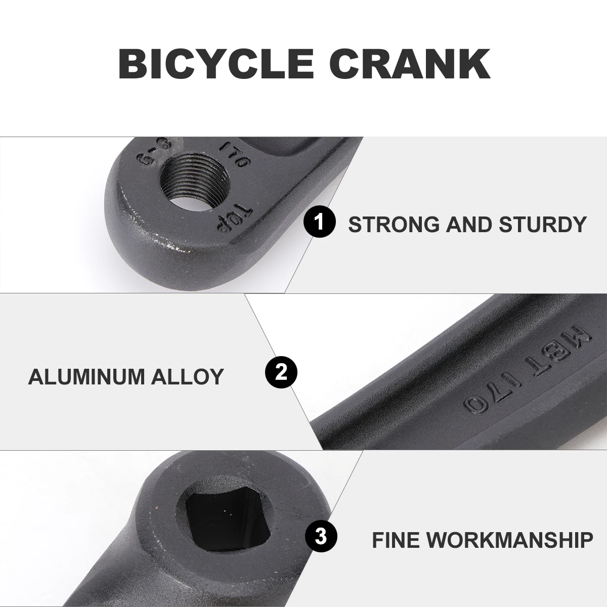 

Bicycle Crank 170mm Center Distance Square Hole Horizontal Spindle Interface Durable Aluminum Alloy Suitable Road Mountain