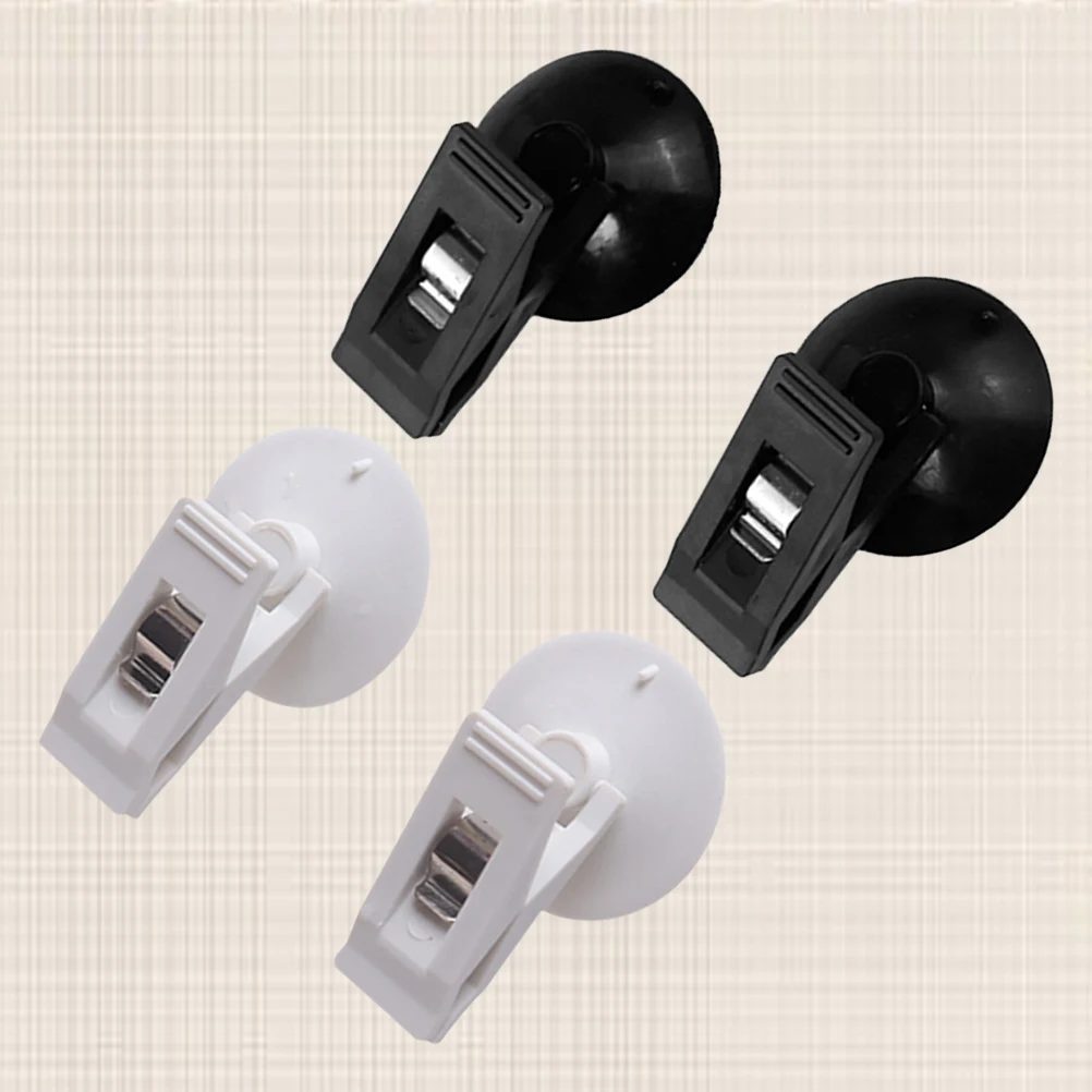 

2Pair Car Suction Clips Creative Simple Design for Convenient Storage in Auto White and Black Car Mounted Clip