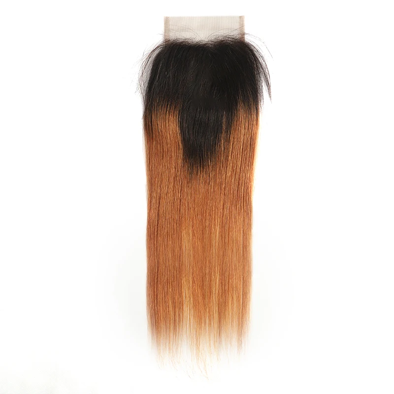 1B 27 Ombre Honig Blonde Brasilianische Gerade Bundles Mit Verschluss SOKU 100% Menschliches Haar Bundles 3 Bundles Mit Verschluss Nicht -Remy