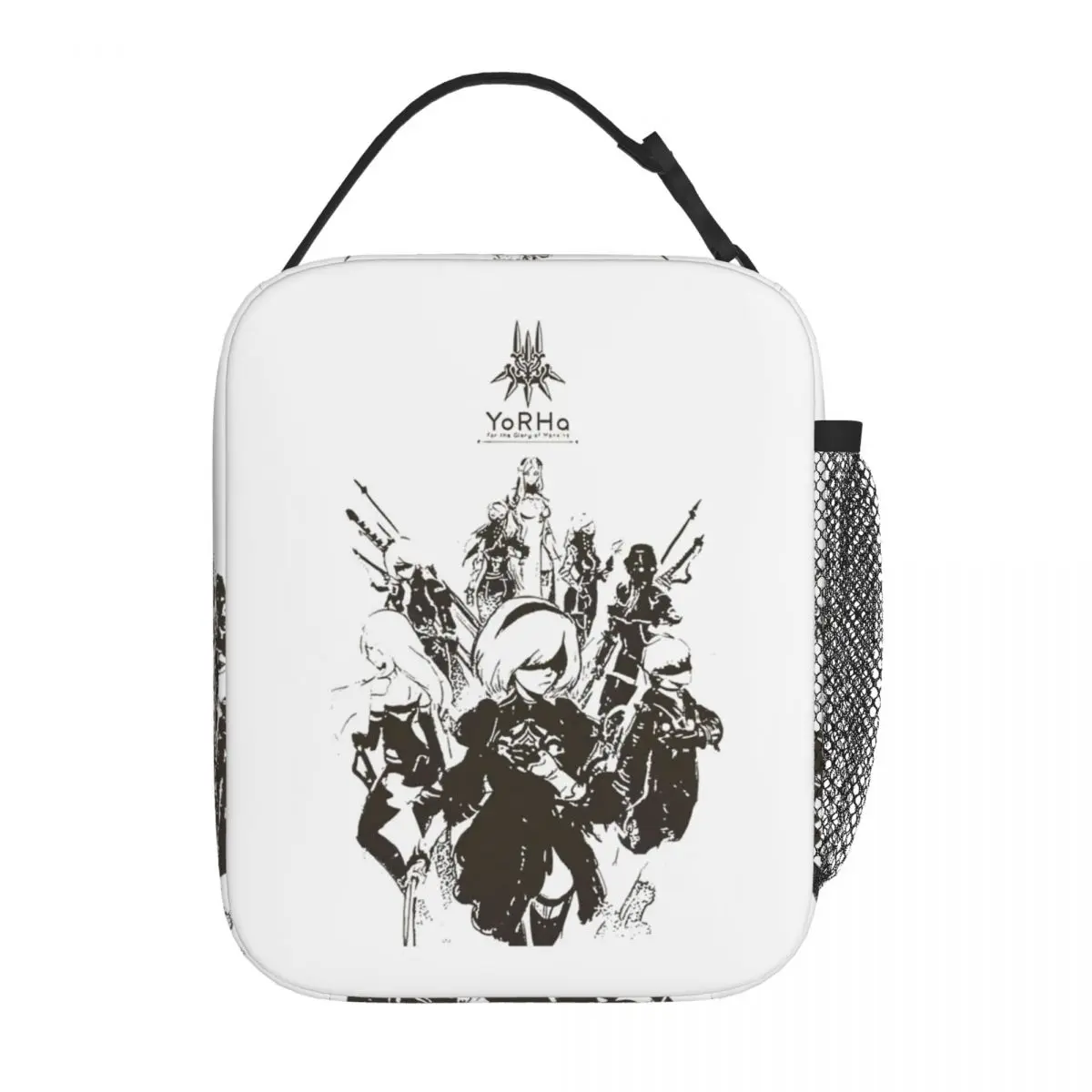 NieR Automata Glory To The Mankind Game Insulated Lunch Bag Food Container Bags Leakproof Cooler Thermal Lunch Boxes For Picnic