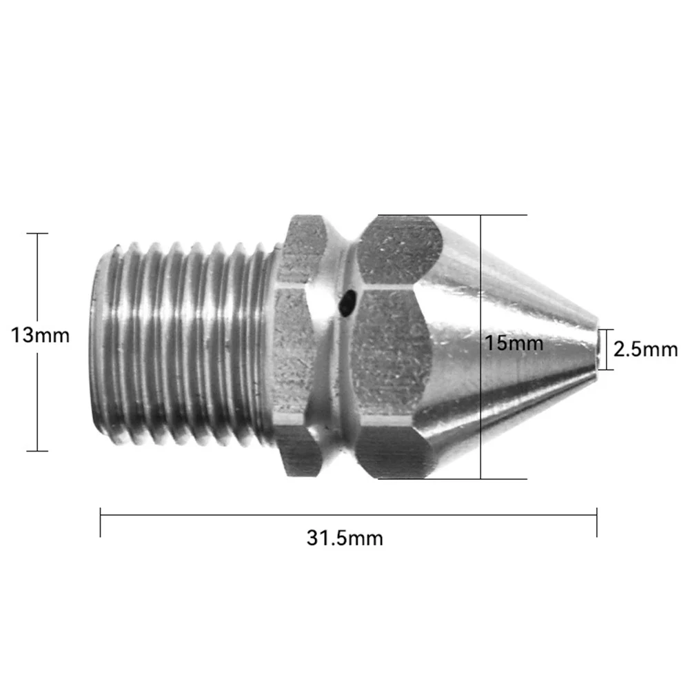 High Pressure Nozzle Quick Connector Pressure Washer Sewer Pipe Cleaner Enduring Front Jet Soft Sewer Blockages