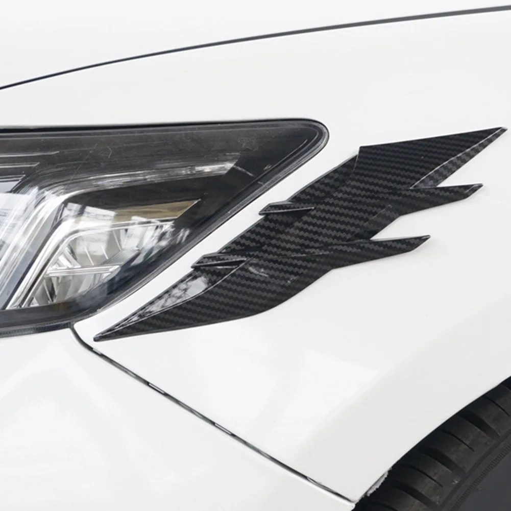 2PCS Headlight Eyebrow Trim for Car Fender Side Vents Exterior Decoration Compatible with Standard Vehicle Dimensions