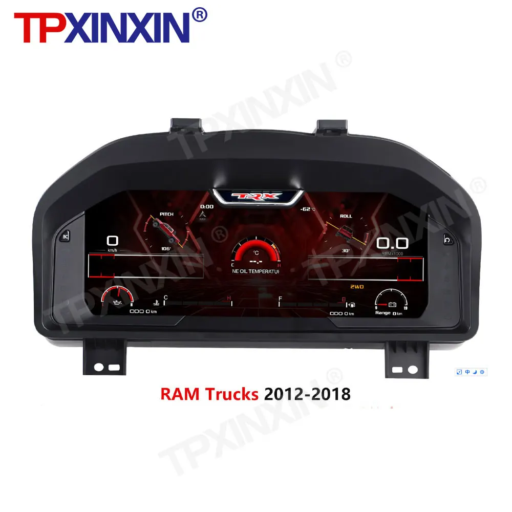 Car Digital Cluster For Dodge Ram Trucks 2012-2018 Auto Dashboard LCD instrument Panel Virtual Cockpit Dash Car Radio Carplay