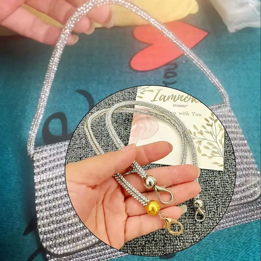 

1PC Rhinestone Short Strap Replacement Belt Bag Handle For Handabg Casual Purse Straps Bag Accessories