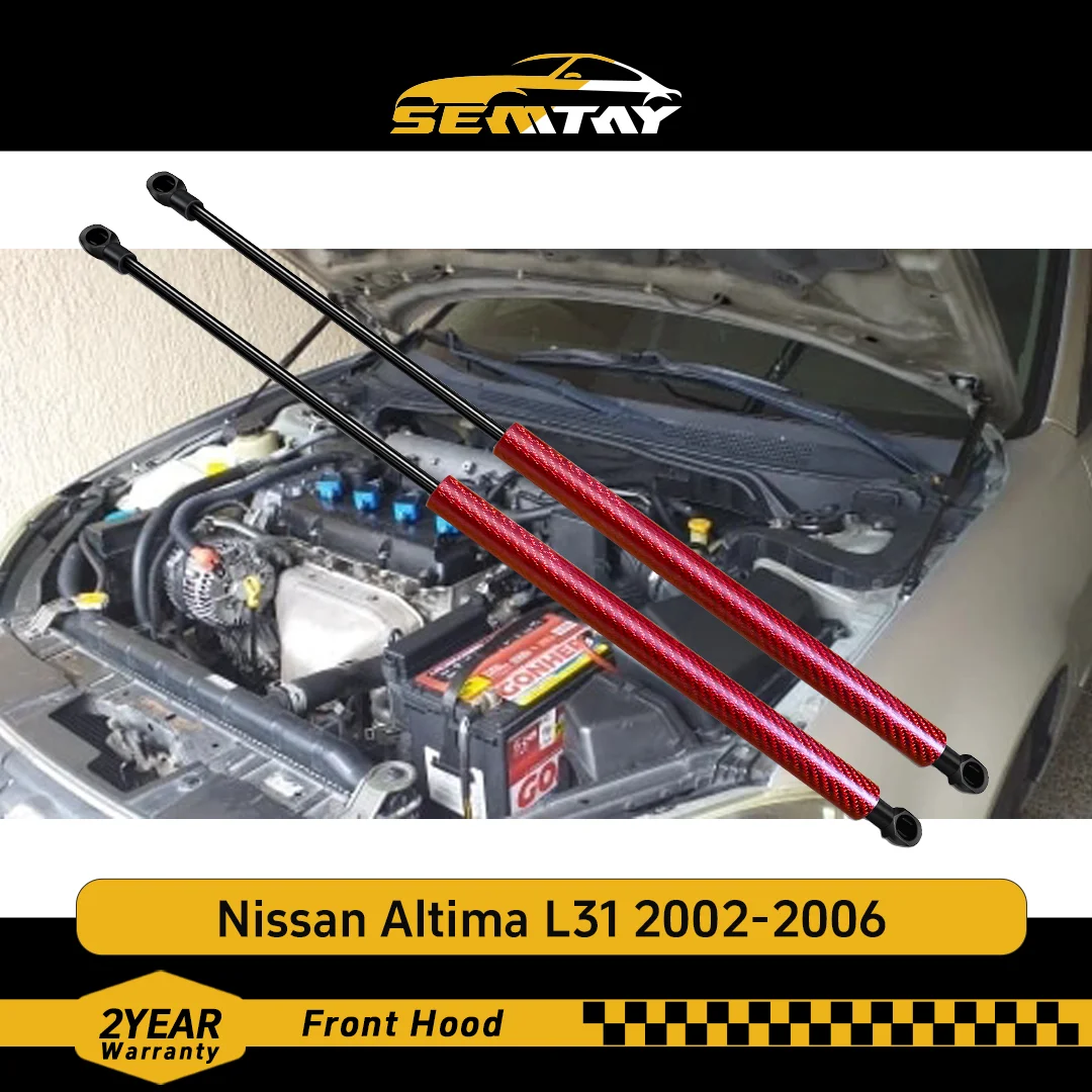 

Стойки капота SEMTAY для Nissan Altima L31 2002-2006, поддержка подъема капота, пружинные амортизаторы, демпфер, автозапчасти, автомобильный аксессуар