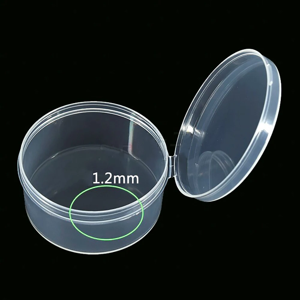 4-50Pcs Food-grade PP Plastic Transparent Box Round Sealed Storage Box Round Covered Product Packaging Box