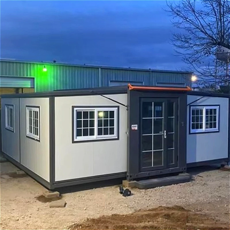 فيلا فاخرة جاهزة الصنع، منزل حاوية قابل للتوسيع بطول 40 قدمًا، غرفتان، وحدات محمولة جاهزة