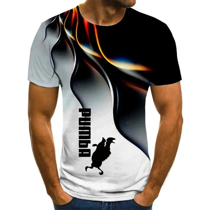 

3D digital printing T-shirt breathable street Harajuku streetwear short sleeve men's women's hip hop casual