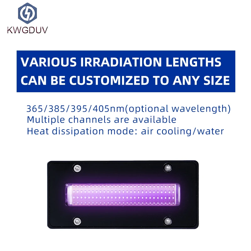 مصباح علاج بالأشعة فوق البنفسجية قابل للتعديل ، ماء بارد ، ماكينة ، طابعة مسطحة ، تجفيف ، SL8020 ، 365 نانومتر ، علاج
