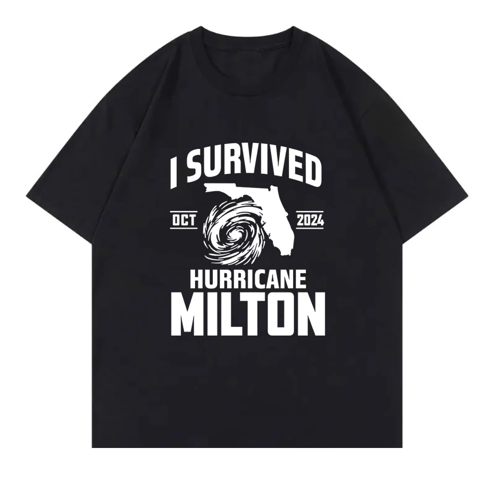 Hurricane Milton TShirt 2024 Men Clothing Harajuku Tops Unisex High Quality Casual Cotton TShirts Graphic Clothes