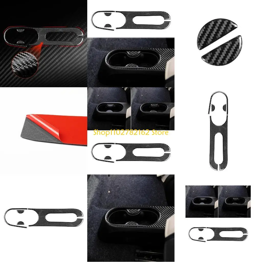 

547B Car Handbrake Trim Vehicle Brakes Cover Carbon Fiber Stickers Suitable for 500