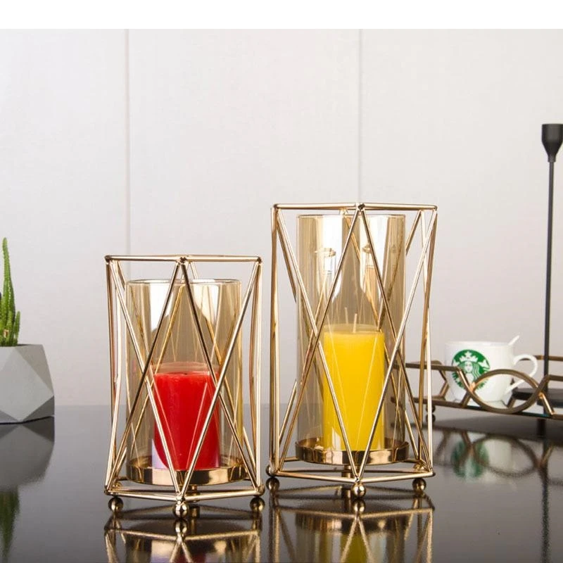Hydroponic Glass Vase Gold Plated Flower Arrangement Modern Decor Crafts Flowers Pots Desk Decoration Floral Vases