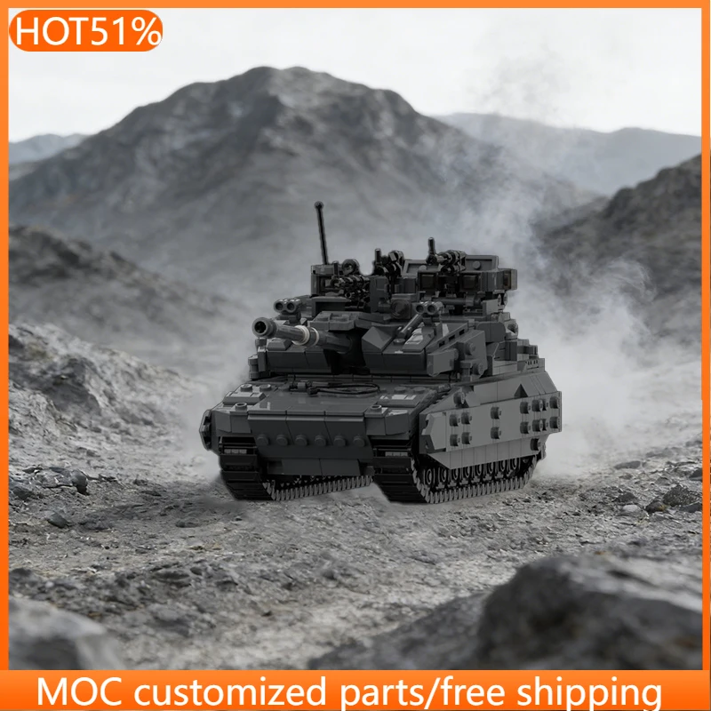 

854 PCS Military Tank Model M3A1 Reaper Older Version MOC Customize Modular Building Block Brick Simple DIY Toy Christmas Gift