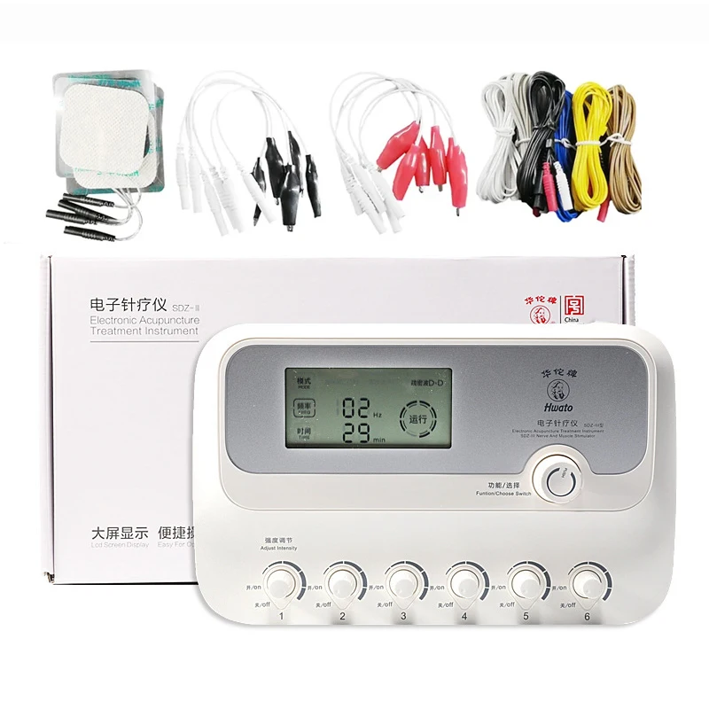 

Микротоковый массажер для стимуляции мышц EMS, импульсный пластырь для акупунктуры и прижигания, 6-канальный выход для облегчения мышечной боли